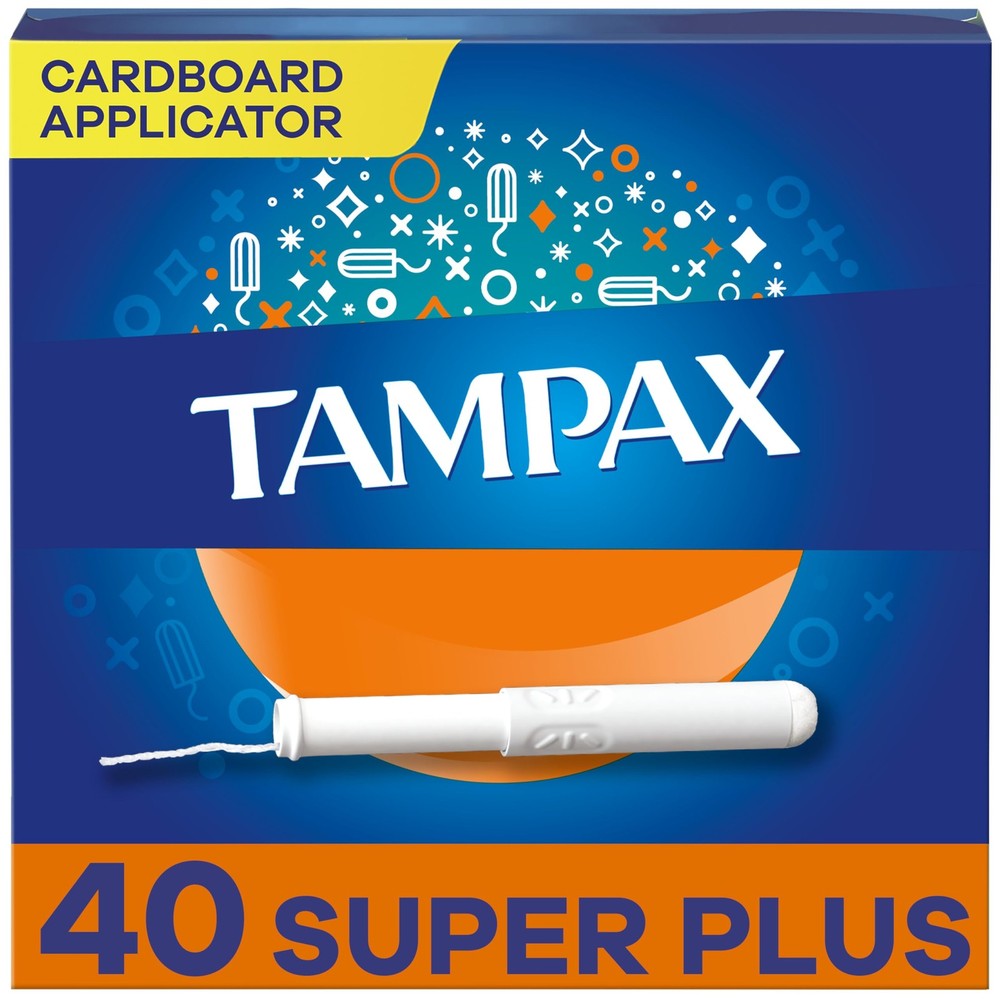 Cardboard Tampons Super Plus Absorbency Unscented 40 Count