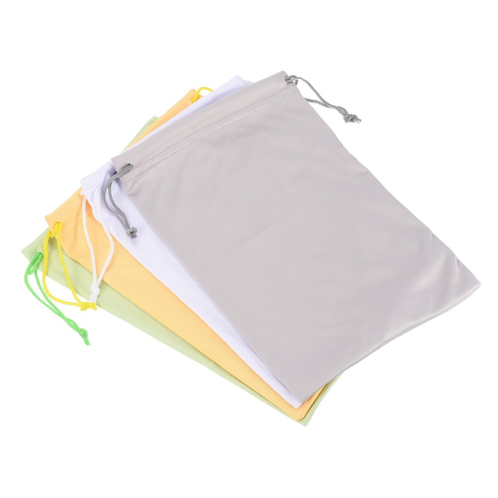 Ski Goggle Bag, 4 Pack Goggles Case Drawstring Pouch White Gray Yellow Green