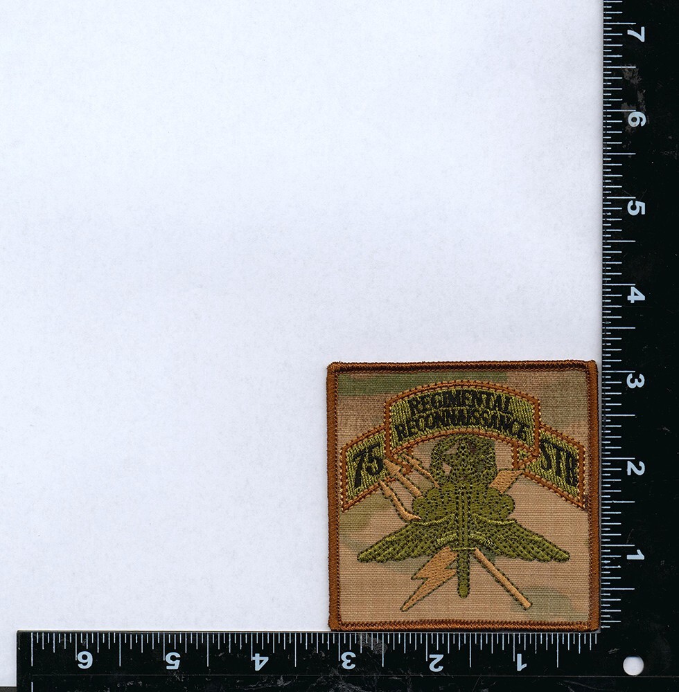 75th Infantry Regimental Reconnaissance MULTI Patch - Hook & Loop Back - 3" X 3"