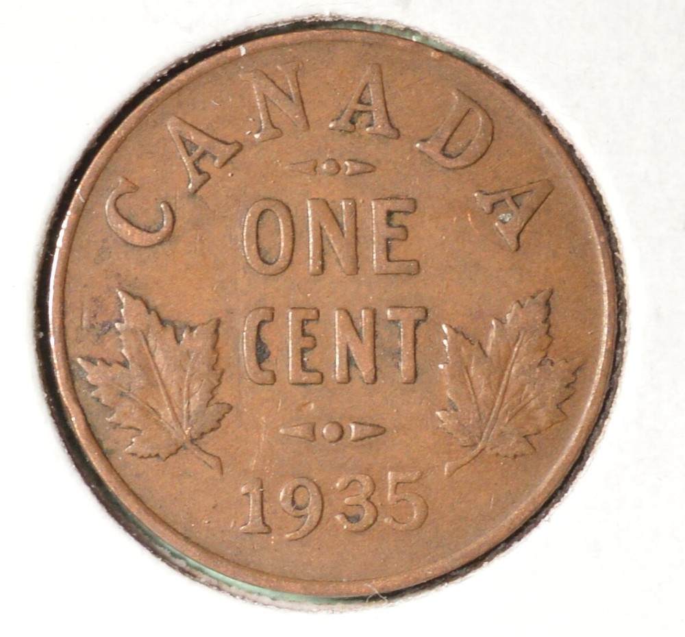 1935 - Canada Penny  - 1 cent  - Average Circulated   🇨🇦🇨🇦