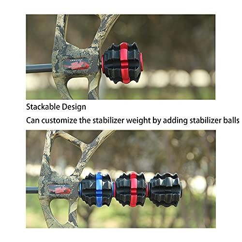 Archery Stackable Bow Stabilizer Ball Reduce Shock Absorber Balance Bar Purple