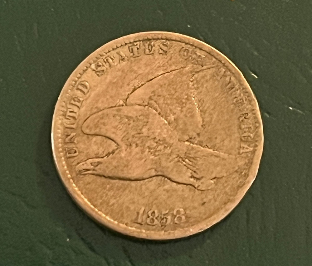 1858 SL. Flying Eagle cent Fine , nice coin !