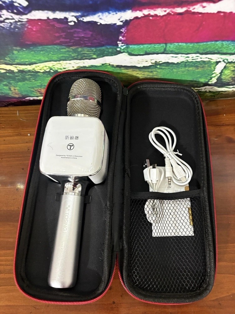 Wireless Bluetooth Karaoke Microphone USB Speaker Mini Home KTV Player