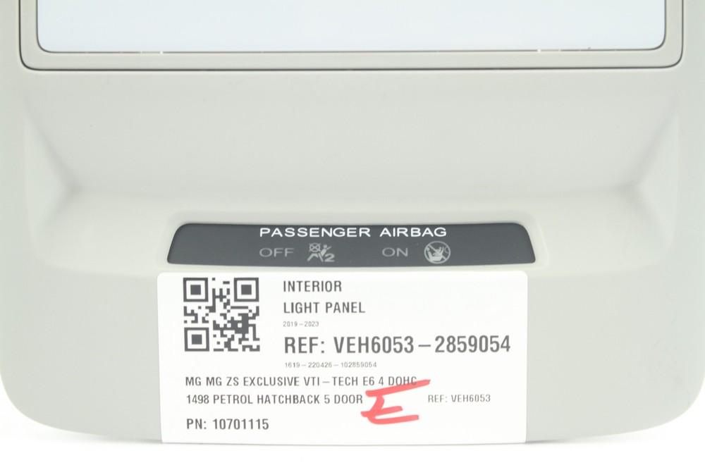 MG ZS 2019-2023 Interior Light Panel 10701115