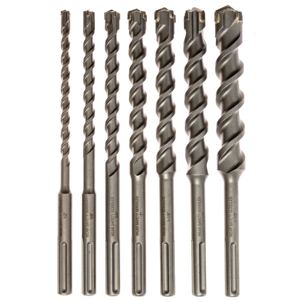 7 Piece CARBIDE TIPPED BIT, Masonry Drill Bit set, SDS Max!!