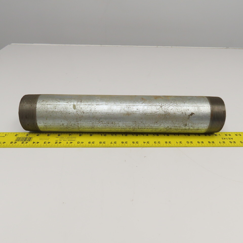 3" NPT Galvanized Pipe Nipple 18" OAL