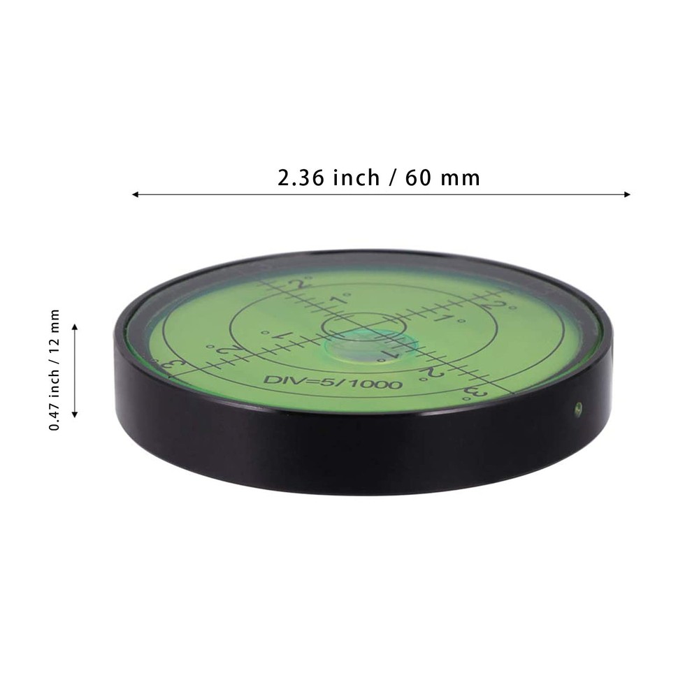 Aluminium High Precision Horizontal Leveler Bubble Level Tool Circle Round 2....