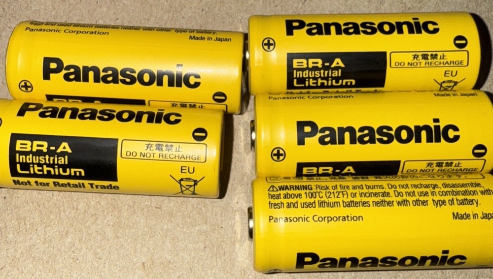 5 PANASONIC BRA INDUSTRIAL LITHIUM BATTERY
