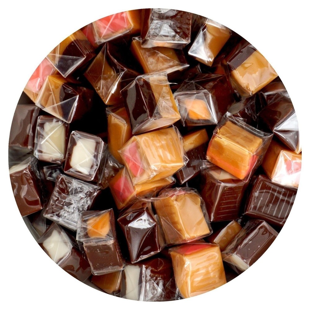 Assorted Caramel Squares Candy, 2 Pound Bulk Bag (Approximately 125 pieces),...