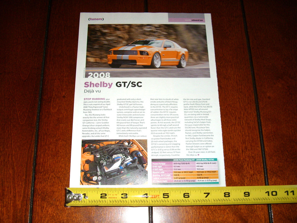 2008 SHELBY GT/SC - ORIGINAL ARTICLE
