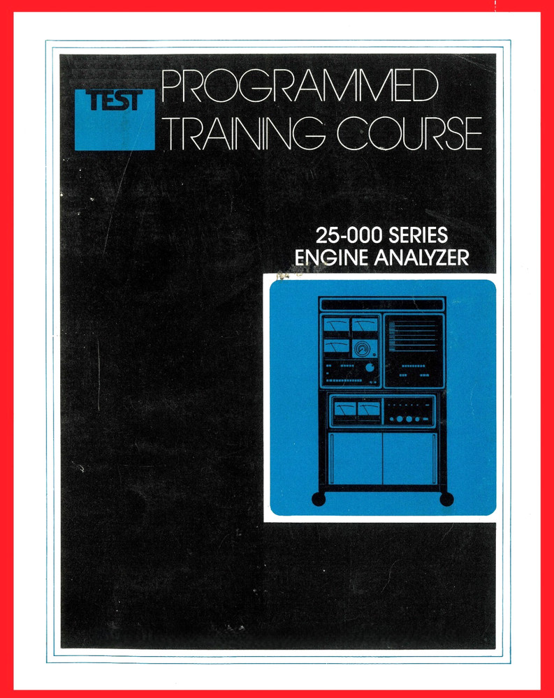 Allen Test 25-000 Series Engine Analyzer Programmed Training Course