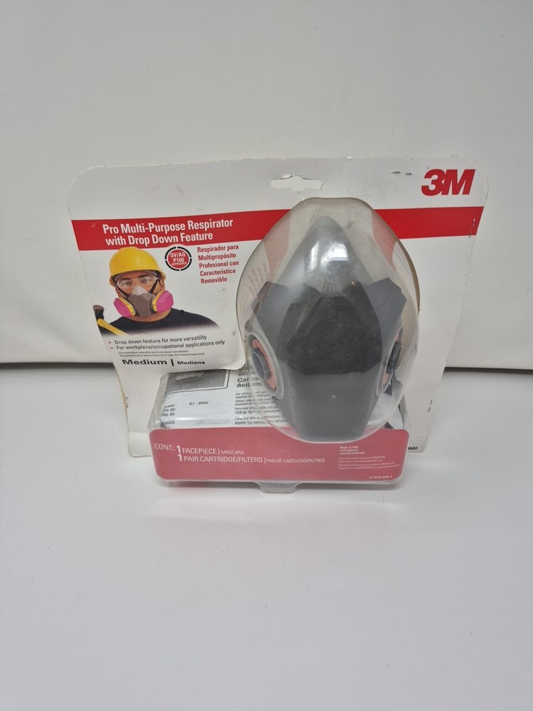 3M Medium Respirator Drop Down Half Face 62023DHA1 Use before 01-2026