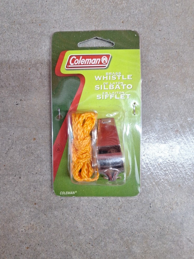 COLEMAN BRASS WHISTLE NEW IN PACKAGE!
