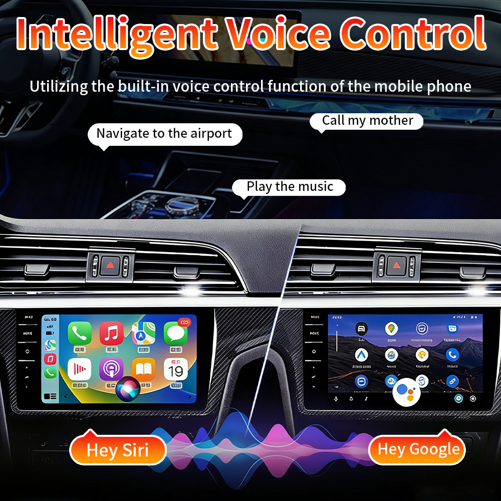 Wireless CarPlay Adapter for Apple iPhone & Android Auto USB Adapter Plug & Play
