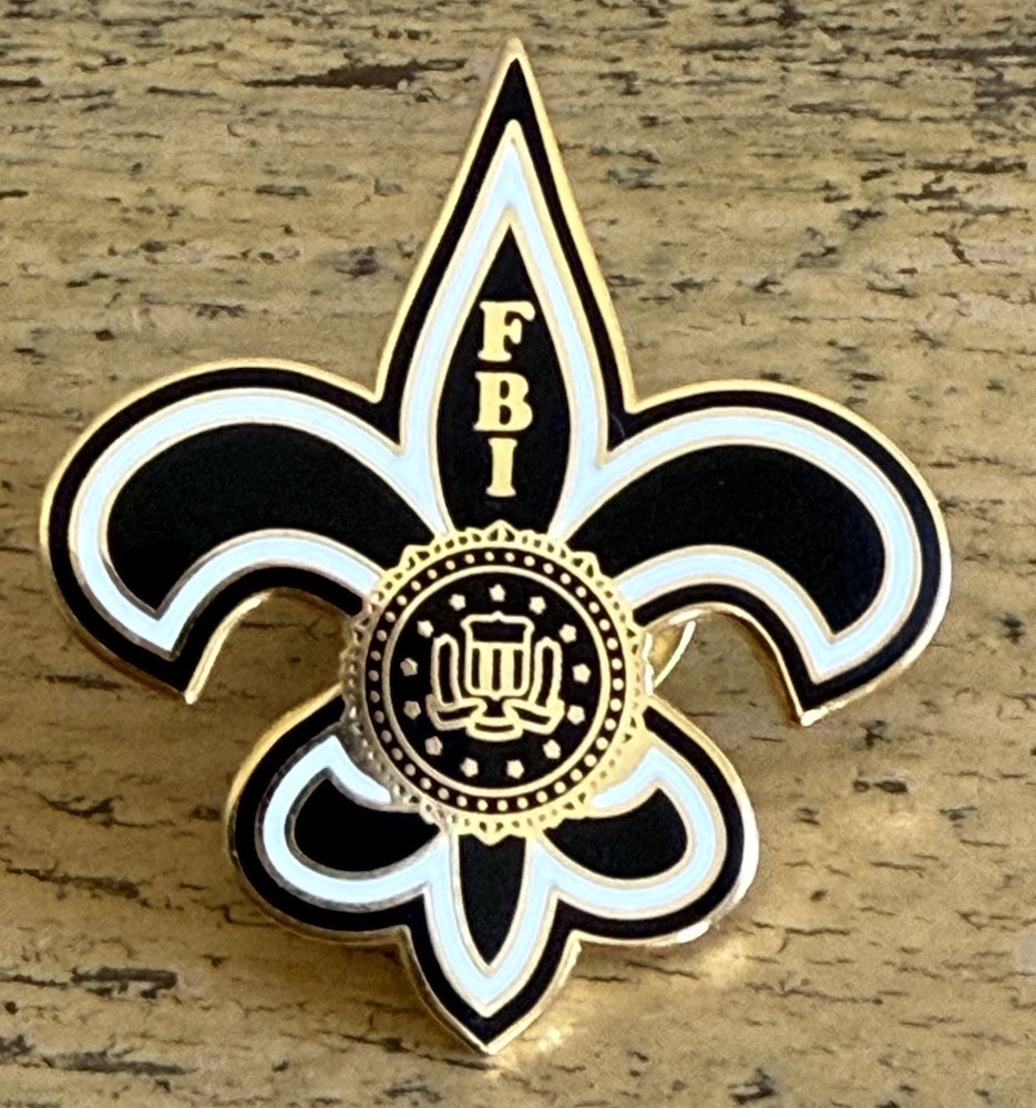 FBI Fleur de Lis Lapel Pin Flat