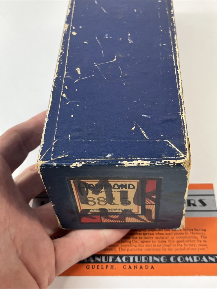Hammond 8815 Microphone Box Only blue Canada no mic empty