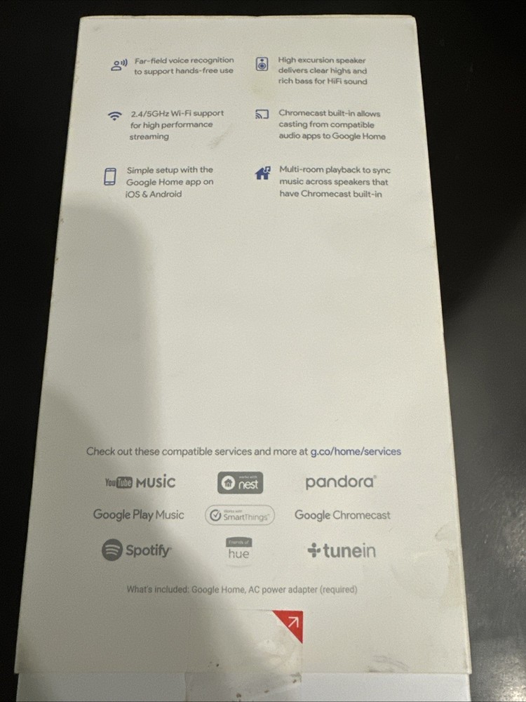 Google Home Smart Assistant - White Slate (US)