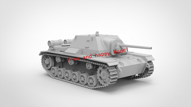 3D Printed Model 1/72 Soviet Su-76I Tank Model Unpainted-