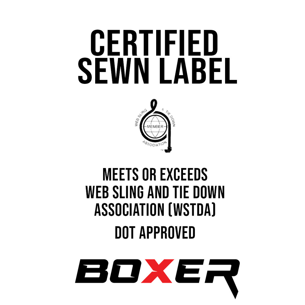 BXR (4) Mini J Hook Strap - 2" x 8' Towing Strap with Strap Protector