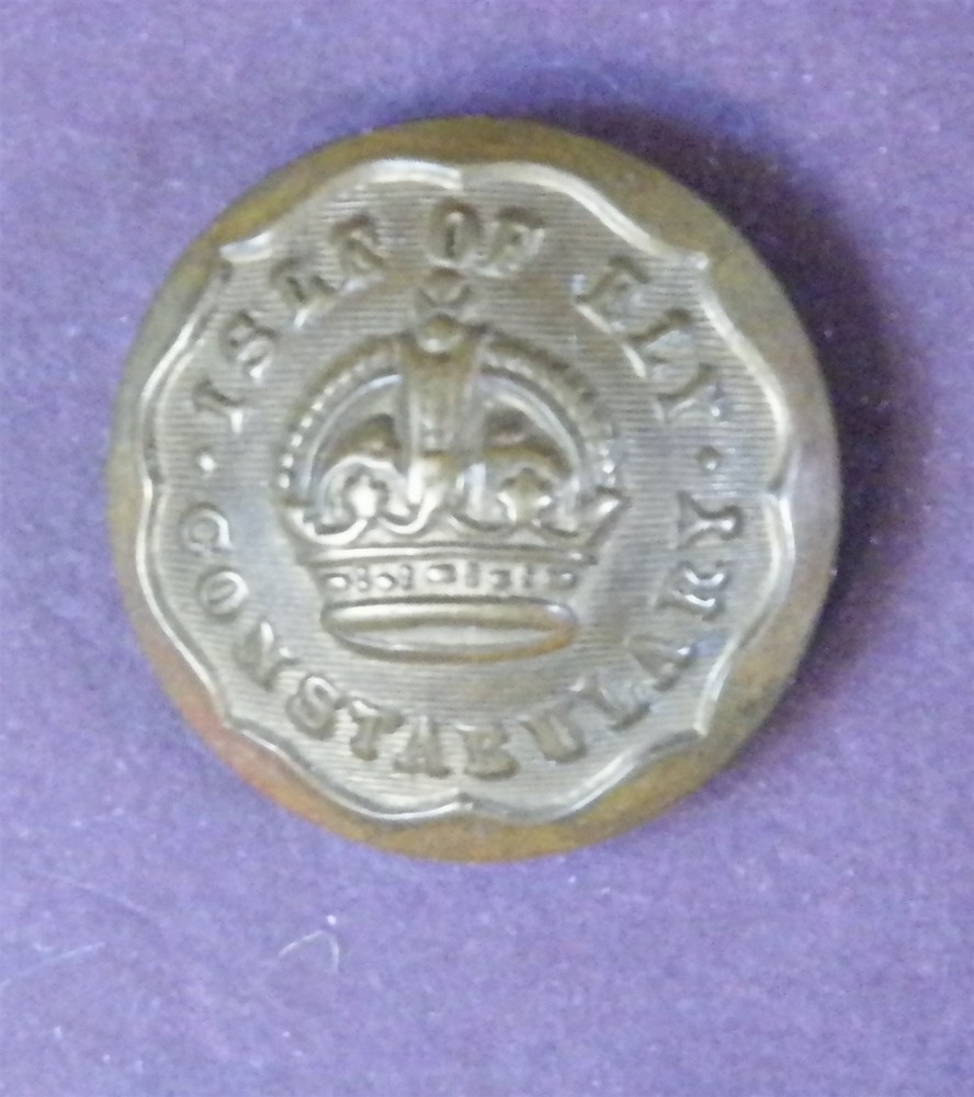 Bb ELY CONSTABULARY OLD UNIFORM BUTTON Cambridgeshire  Isle of Ely Medium