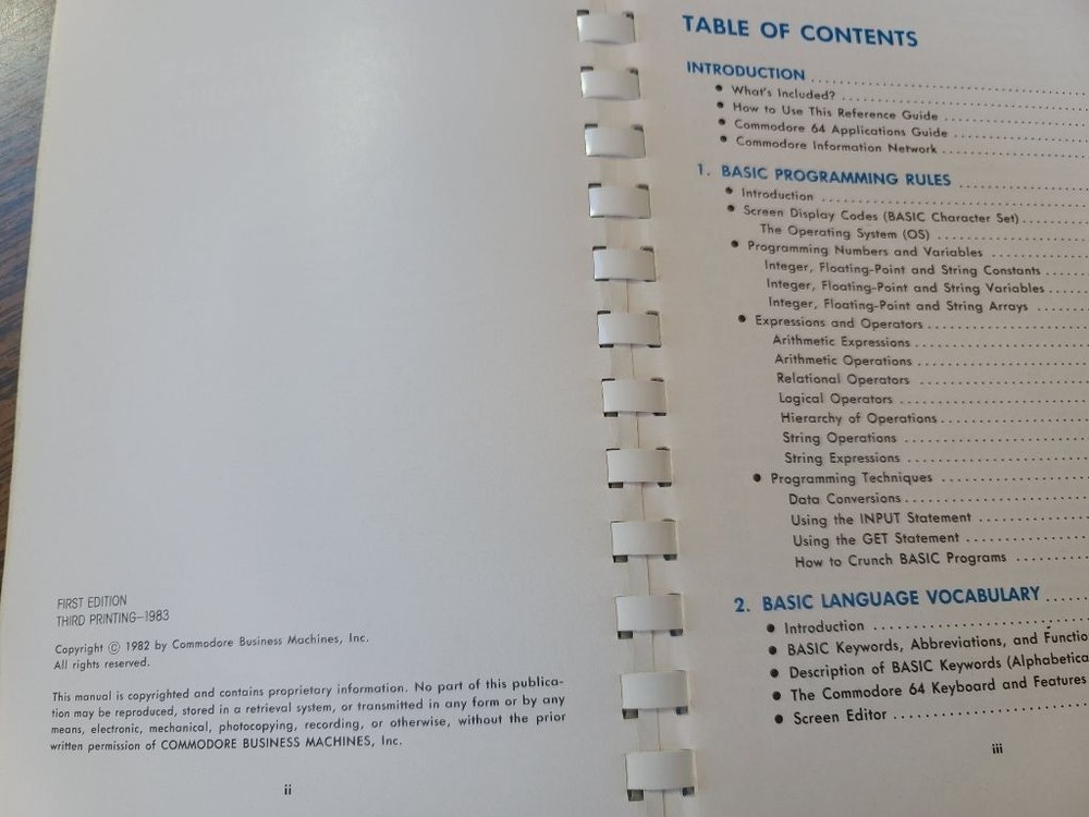 Vintage Commodore 64 Programmer’s Reference Guide - 1983 WITH Schematic