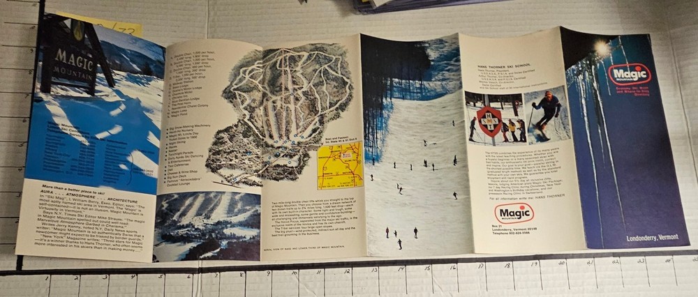 1972/73 MAGIC MT.SKI AREA BROCHURE. MINT SEE DESCRIPTION