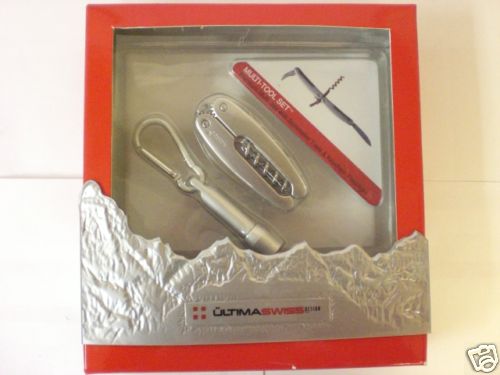 Ultima Swiss Multi-Tool Set Sommelier Tools & Flashlite