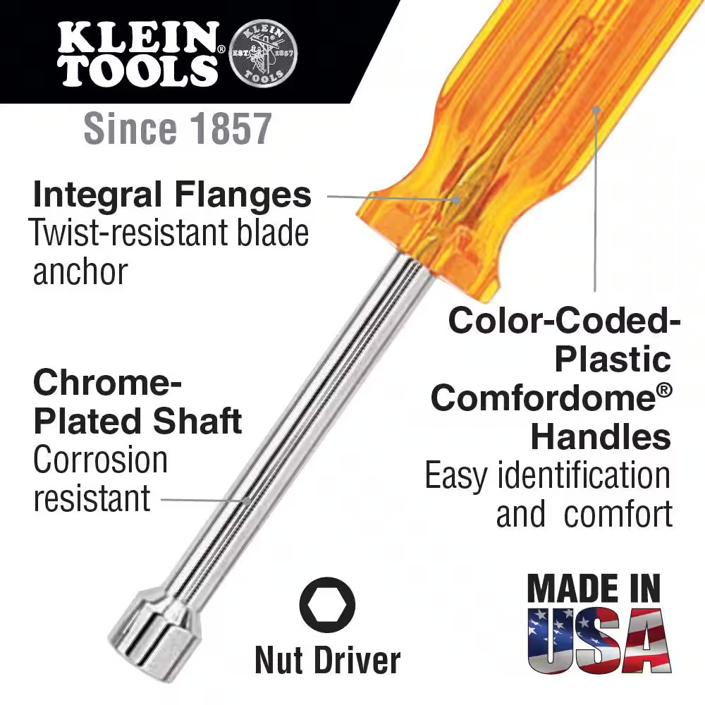 7/16 In. Nut Driver with 3 In. Hollow Shaft