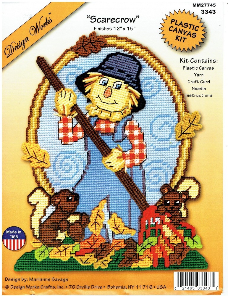 SCARECROW  WALL HANGING   plastic canvas  PATTERN (#TF0567)