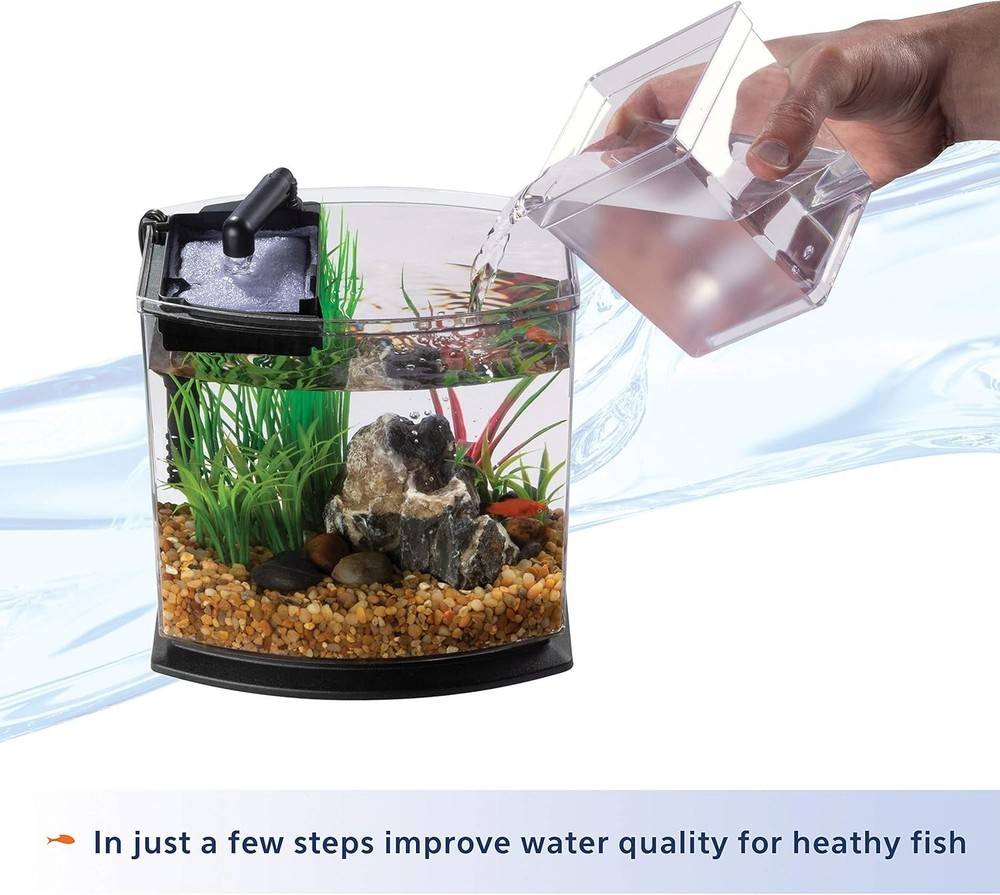 Blue Small Fish Tank with SmartClean Technology