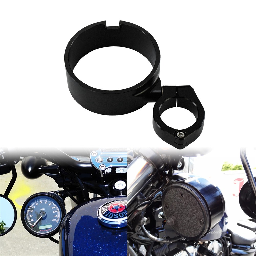 Side Speedometer Relocation Handlebar Mount Bracket Fit For Harley Sportster FXD