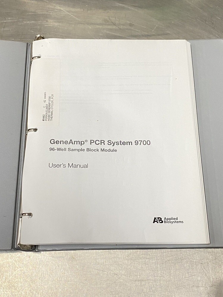 Perkin Elmer PE GeneAmp PCR System 9700 - Users Guide / Instructions Manual