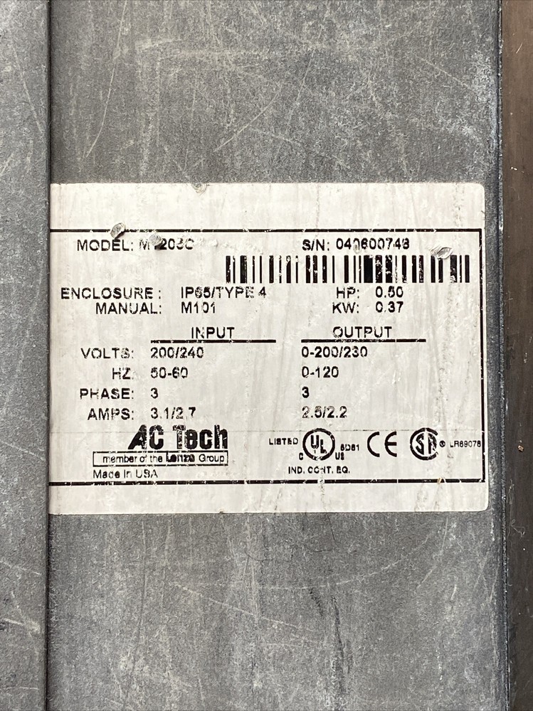 AC Tech Lenze M1205C Motor Controller Dorner 62MV2322 =Used=