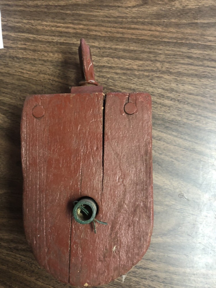 Antique Wood Pully red/black