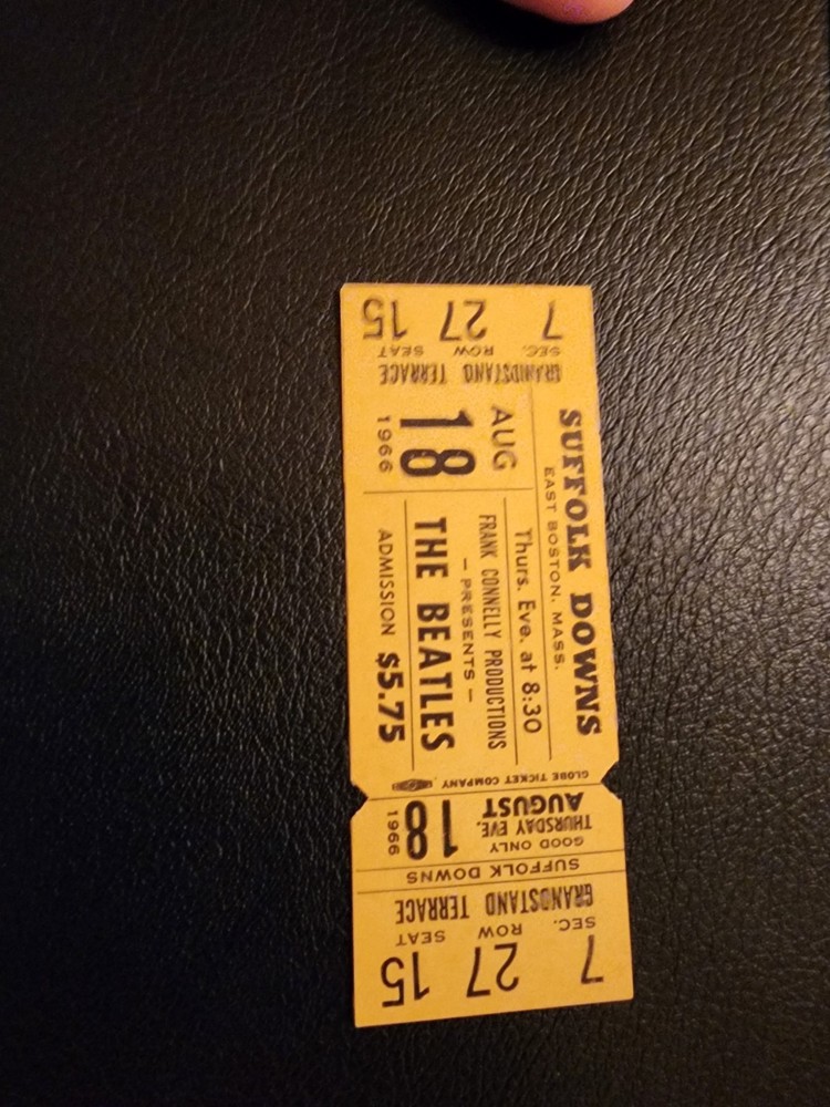 Beatles Suffolk Downs Ticket