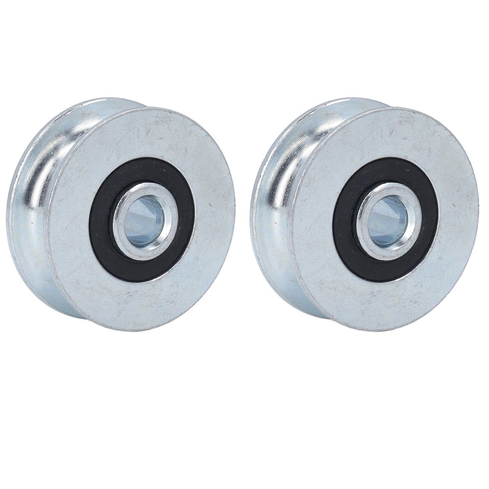 2 Pcs Pulley Rolling Wheel High Strength Load Bearing For Heavy Objects Premium
