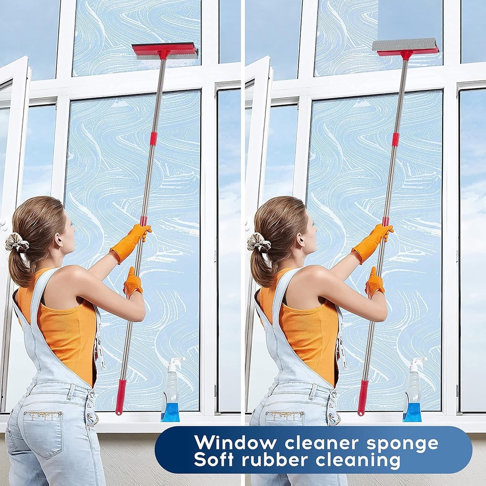 DSV Standard Window Squeegee, 2-in-1 Multi-Section Red