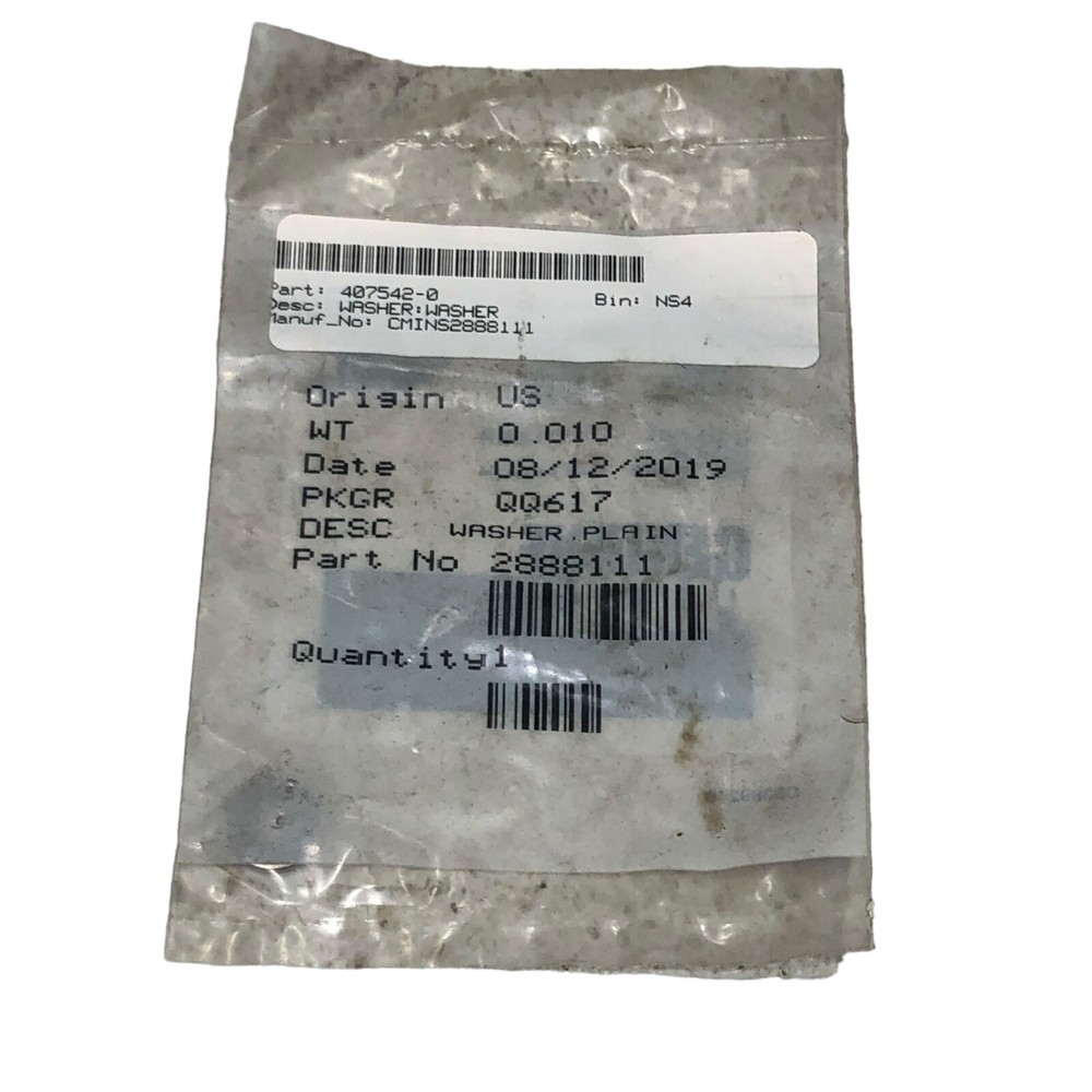 Cummins 2888111 Washer Plain For Select ISC ISL Engine Models