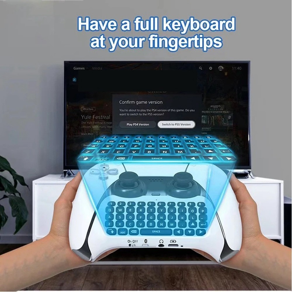 Keyboard for Game Console Bluetooth External Keyboard for Playstation51081