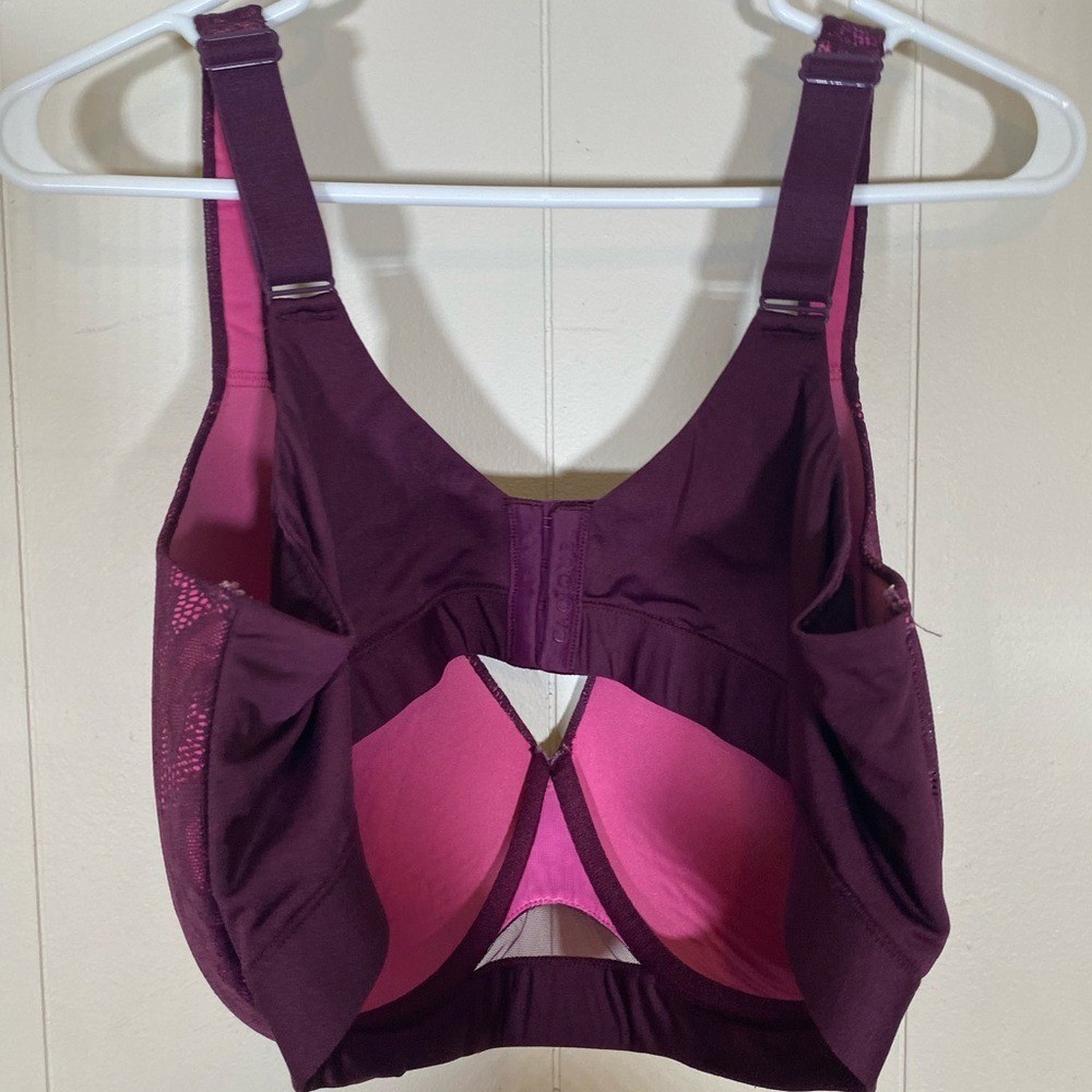 Cacique Floral Lace Bra size 42DDD lightly lined full coverage