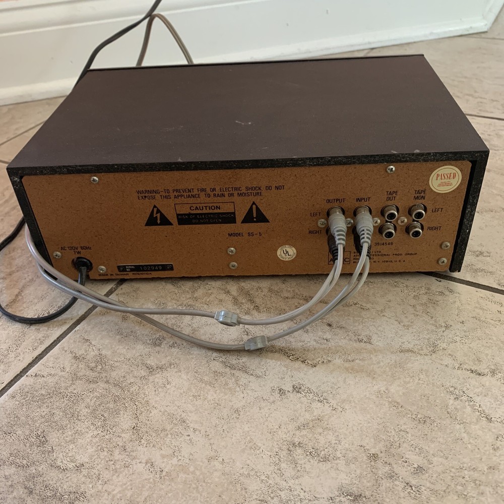 ADC Stereo Frequency Equalizer Model SS-5 Sound Shaper Five WORKS Tested