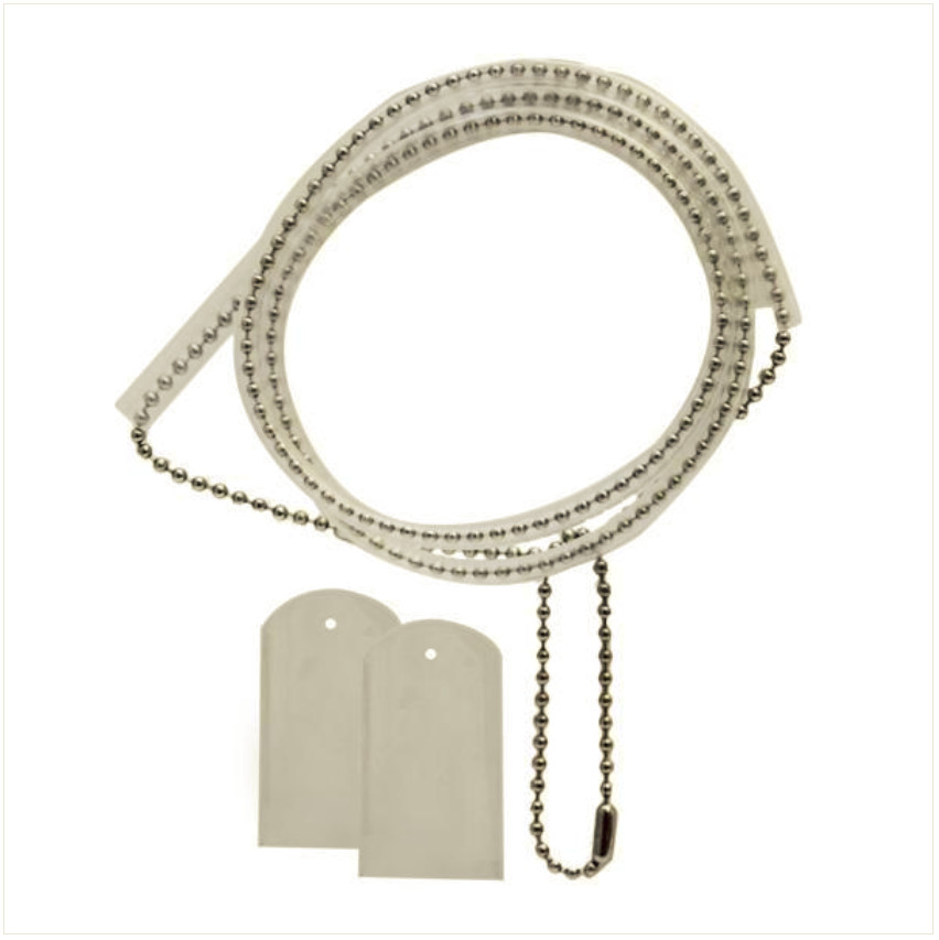 Vanguard IDENTIFICATION TAG CHAIN WITH SILENCERS - COMPLETE SET