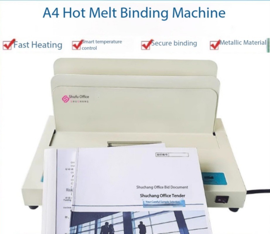 Fully Automatic Hot Melt Binding Machine Electric Glue Book Binder Office Tool