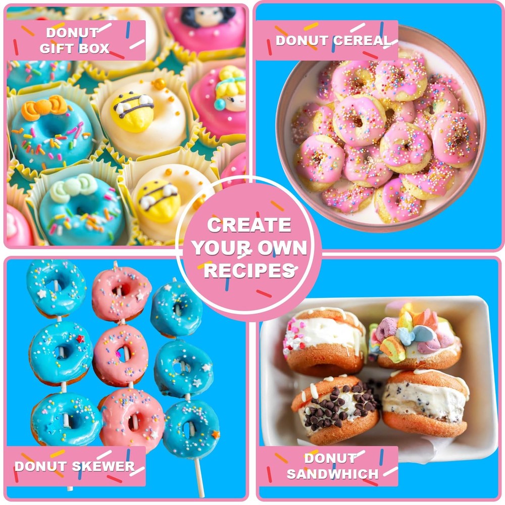 Mini Donut Maker – Electric Non-Stick Machine for Quick Breakfast Snacks