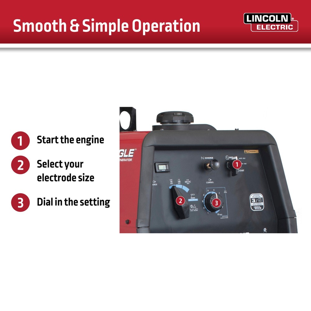 Lincoln Electric Eagle 10,000 Plus Engine Driven DC Arc Welder/AC Generator