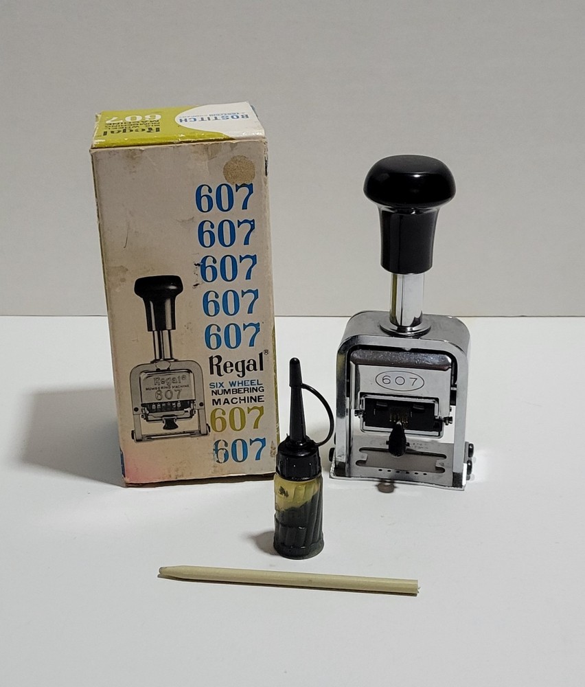Regal 6 Wheel Numbering Machine 607 Bostitch
