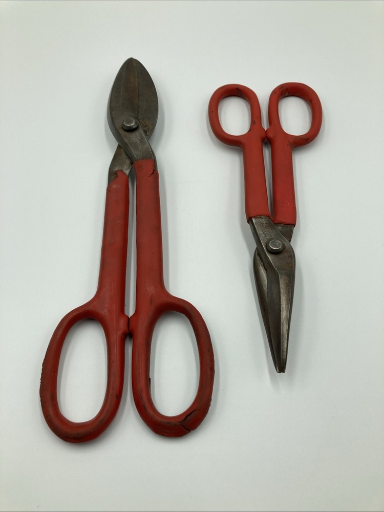 Master Mechanic Professional Tin Snips 12.5" and 10" Scissors