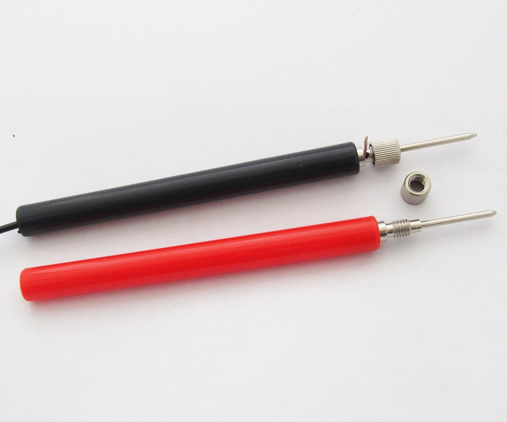 2pcs DIY Multimeter Test Probe without Cable Assemble & No Solder Long Handle