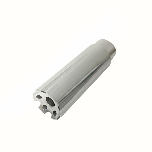 Silver 5/8''x24 Thread Low Concussion Muzzle Brake Aluminium For .308