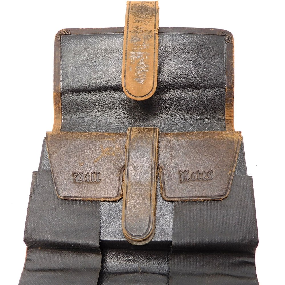 Antique Leather Folding Wallet Civil War Era